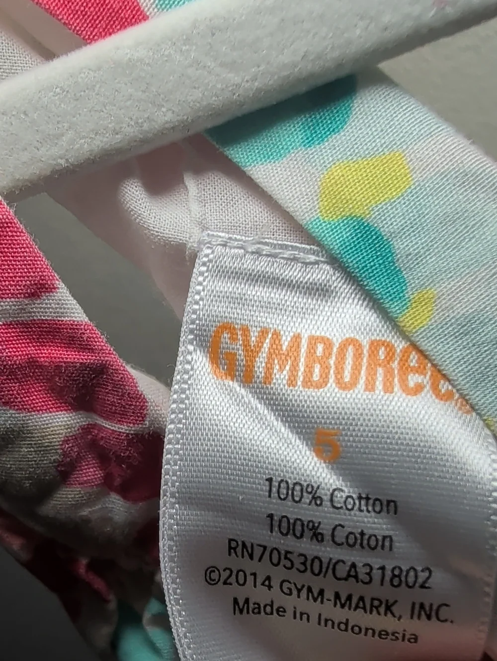 Gymboree Colorful Sundress White Red Button Front Crisscross Straps Girls Size 5